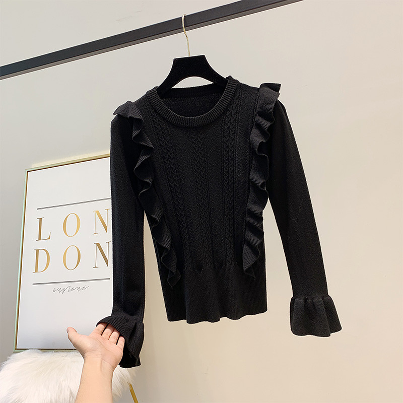 Pulover de dama cu decolteu rotund in patru culori