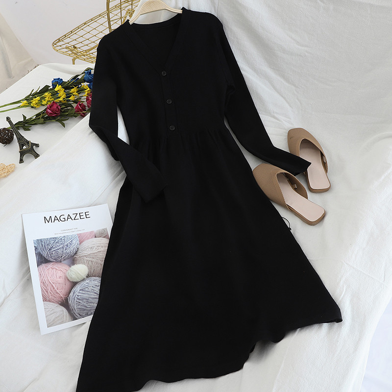 Rochie casual dama croiala cu maneci lungi in mai multe culori