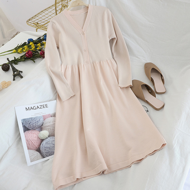 Rochie casual dama croiala cu maneci lungi in mai multe culori