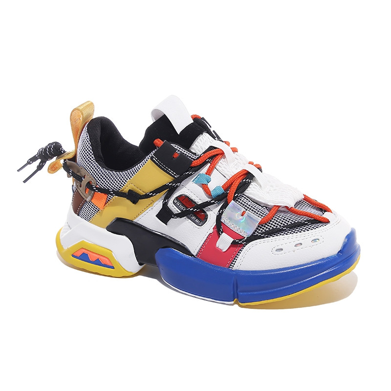 Γυναικεία μοντέρνα αθλητικά παπούτσια  με δεσμούς σε διάφορα χρώματα