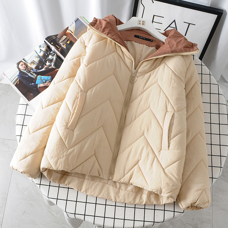 Női alkalmi kabát kapucnival és cipzárral, négy színben