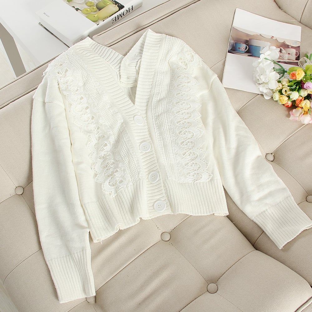 Lezser női kardigán csipkével több színben