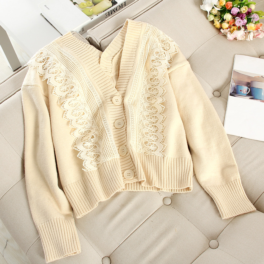 Lezser női kardigán csipkével több színben