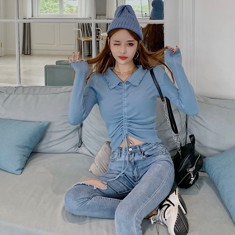 Női alkalmi blúz három színben nyakkendővel