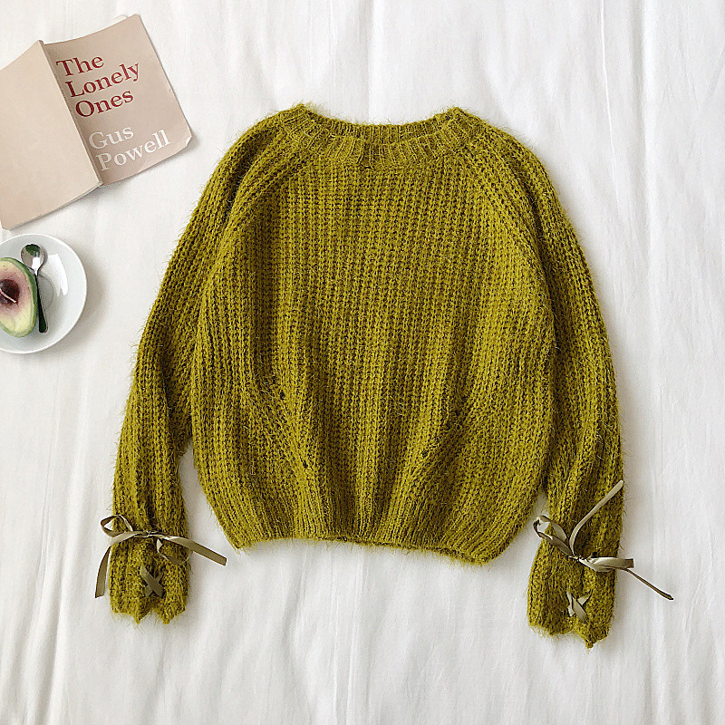 Új modell női pulóver három színben nyakkendővel