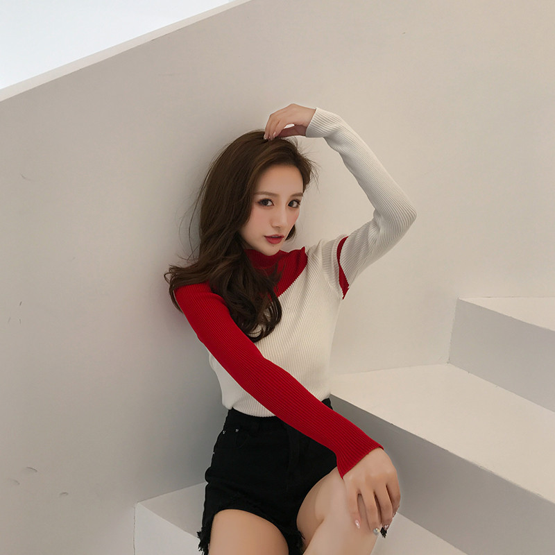 Modern női blúz két színben, hosszú ujjal