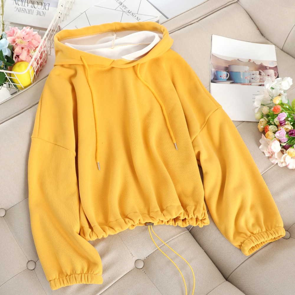 Öt színben kapucnis női pulóver