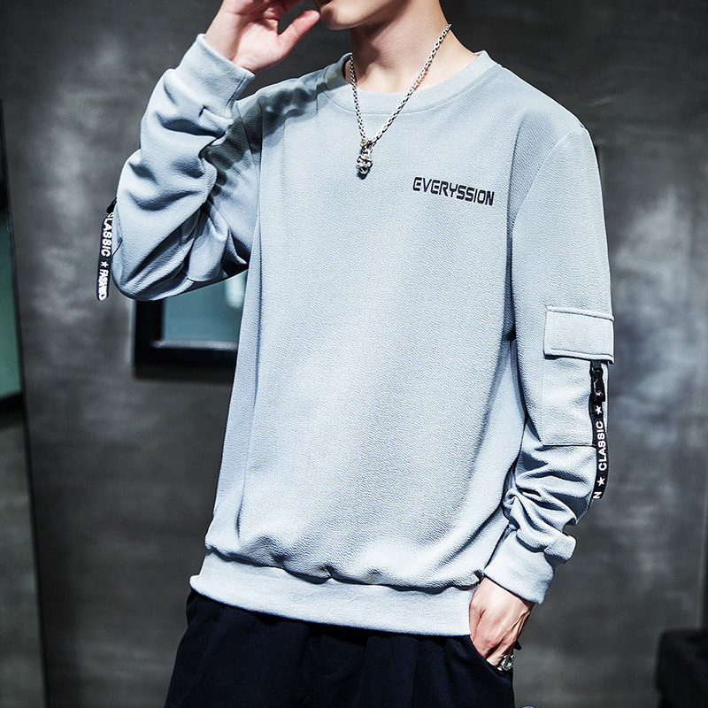 Modern férfi blúz három színben felirattal és zsebbel