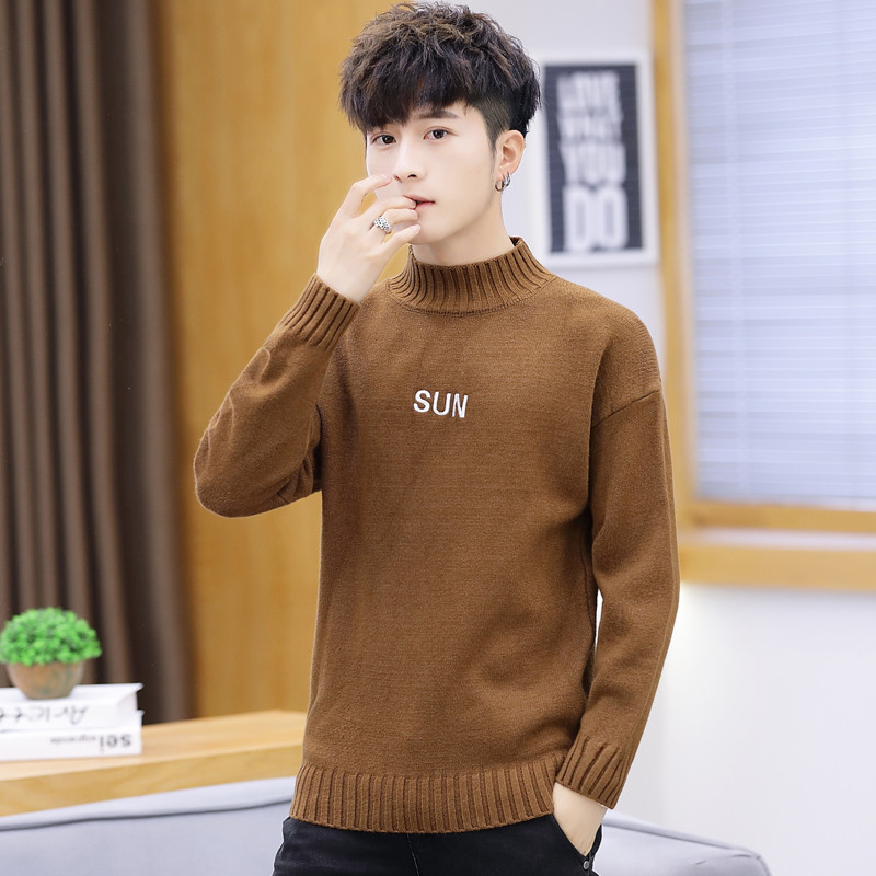 Pulover bărbătesc la modă în patru culori cu broderie