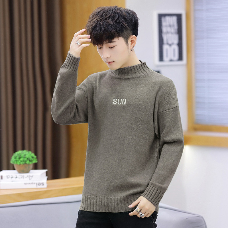 Pulover bărbătesc la modă în patru culori cu broderie