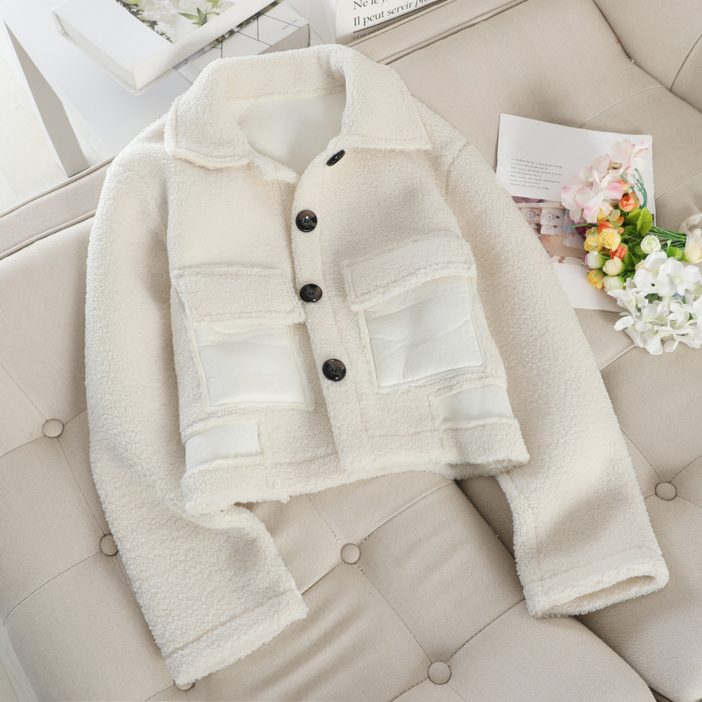 Actual palton de dama model scurt cu buzunare in mai multe culori