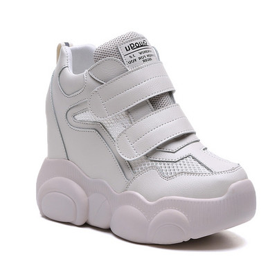 Modern női platform tornacipő ezüst, bézs és fehér színben