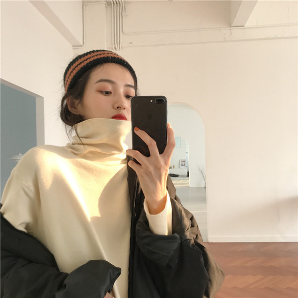 Rochie casual dama cu guler inalt in trei culori