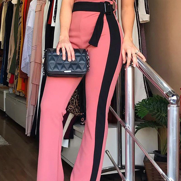 Salopeta de dama moderna cu bretele subtiri si curea in mai multe culori