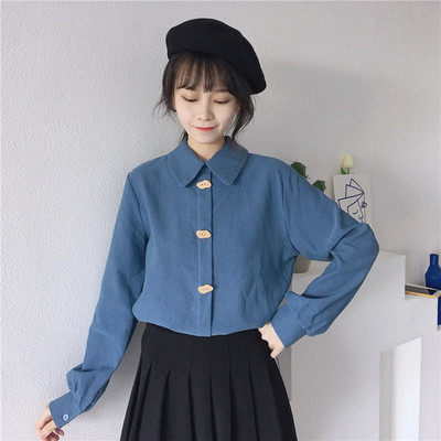 Női ing három színben, klasszikus gallérral