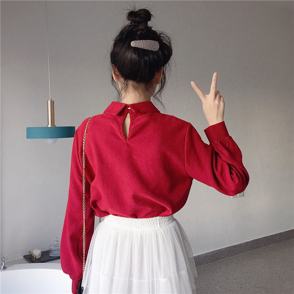 Női ing három színben, klasszikus gallérral