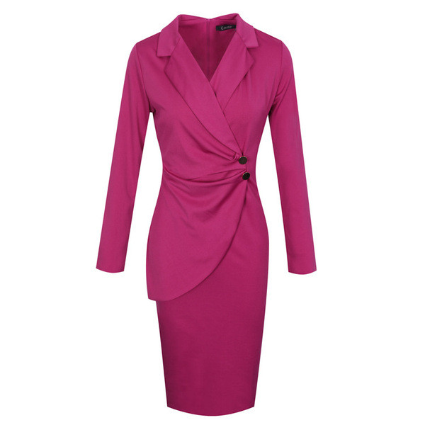 Stílusos női ruha mély nyakkivágással fekete, lila és szürke színekben