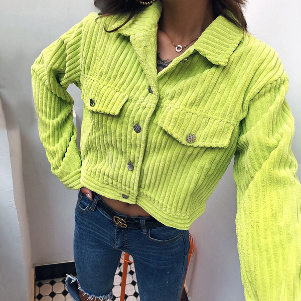 Női alkalmi rövid kabát sárga és lila színben