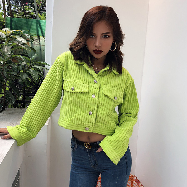 Női alkalmi rövid kabát sárga és lila színben