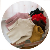 Új modell gyerekpulóver magas pólógallérral több színben lányoknak