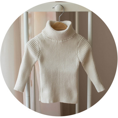 Új modell gyerekpulóver magas pólógallérral több színben lányoknak