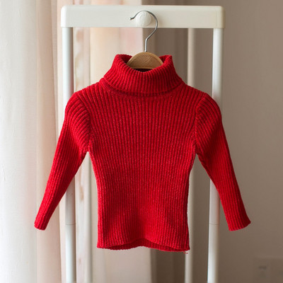 Új modell gyerekpulóver magas pólógallérral több színben lányoknak