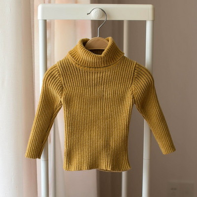 Új modell gyerekpulóver magas pólógallérral több színben lányoknak