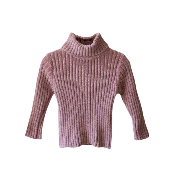 Új modell gyerekpulóver magas pólógallérral több színben lányoknak