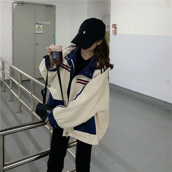 Geaca lata moderna de dama cu buzunare