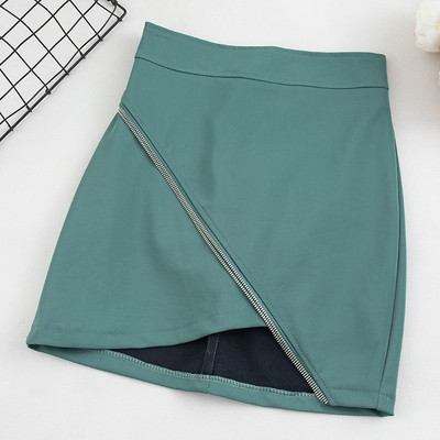 Öt színben, eko bőrből készült modern női szoknya cipzárral