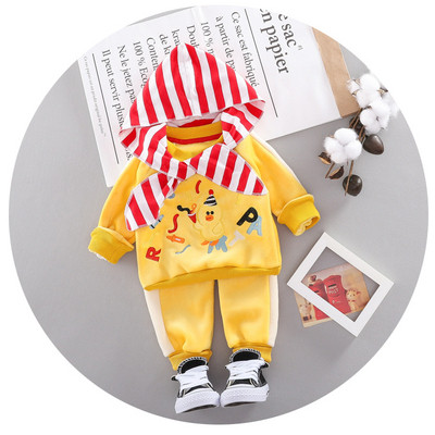 Set copii model nou din doua piese cu broderie pentru fete