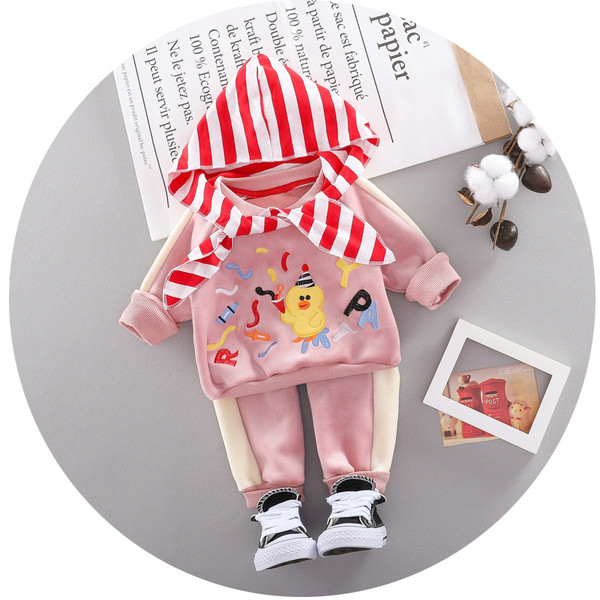 Set copii model nou din doua piese cu broderie pentru fete