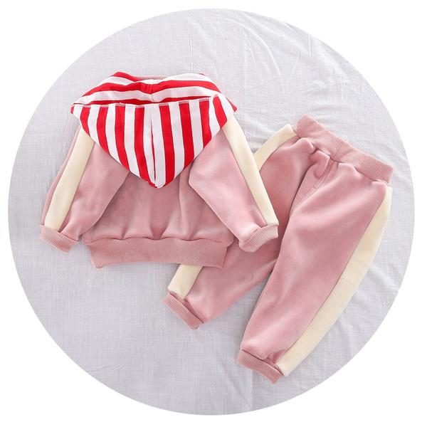 Set copii model nou din doua piese cu broderie pentru fete