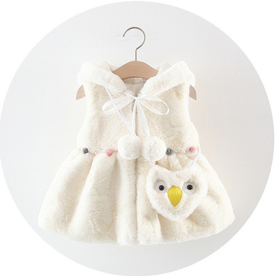 Model nou de vestă pentru copii cu glugă și element 3D pentru fete în mai multe culori