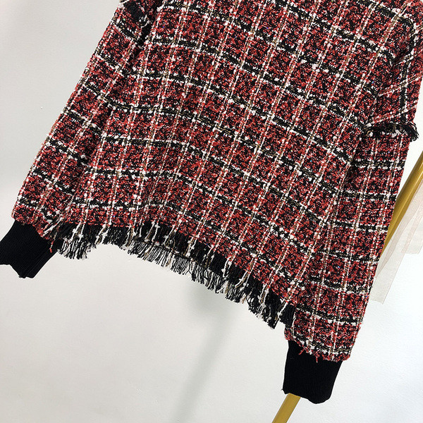 Lezser kockás blúz pólógallérral - széles modell