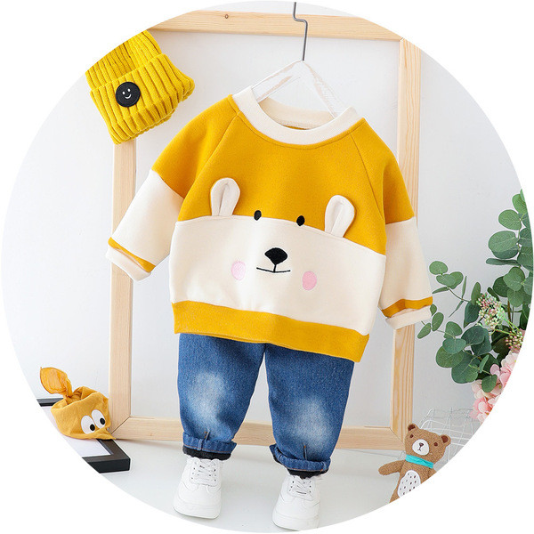 Új modell gyerek szett blúz + farmer két színben fiúknak