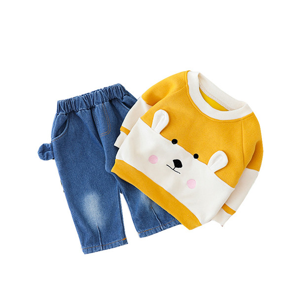 Új modell gyerek szett blúz + farmer két színben fiúknak