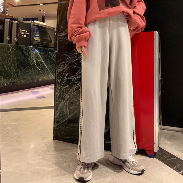 Női sportnadrág két színben - széles modell