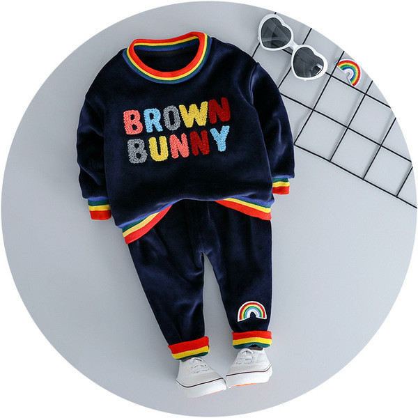 Set copii modern pentru fete si baieti bluza din doua piese + pantaloni