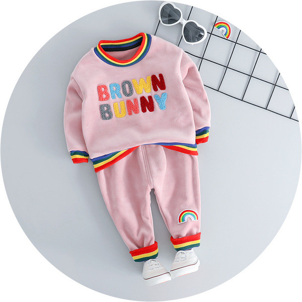 Set copii modern pentru fete si baieti bluza din doua piese + pantaloni