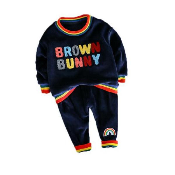 Set copii modern pentru fete si baieti bluza din doua piese + pantaloni