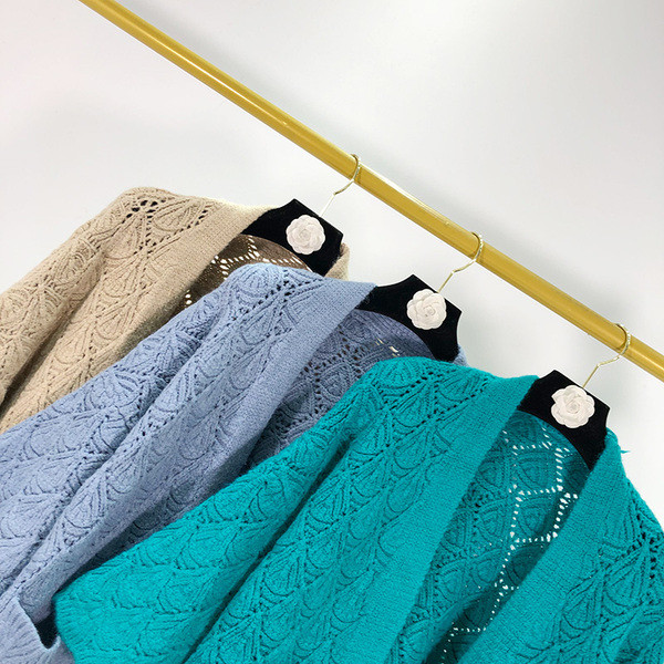 Női kardigán rögzítés és 7/8-as ujjú nélkül - három színben