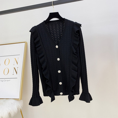 Pulover de dama cu decolteu spitz si pietre de decor in patru culori