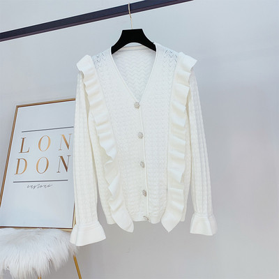 Pulover de dama cu decolteu spitz si pietre de decor in patru culori