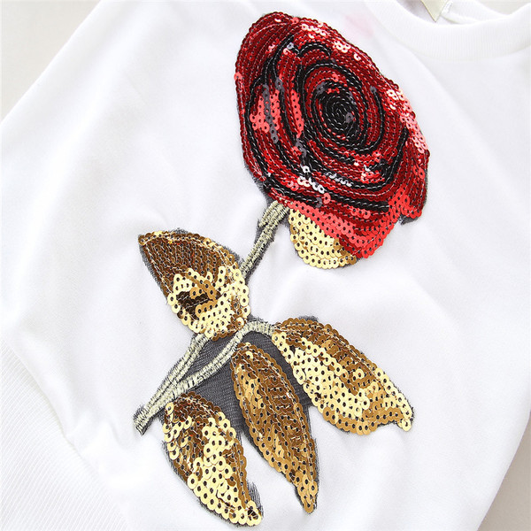 Új modell modern gyerek szett lányoknak fehér és fekete flitterekkel