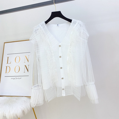 Γυναικείο πουκάμισο με κουμπιά και λαιμόκοψη σε διάφορα χρώματα