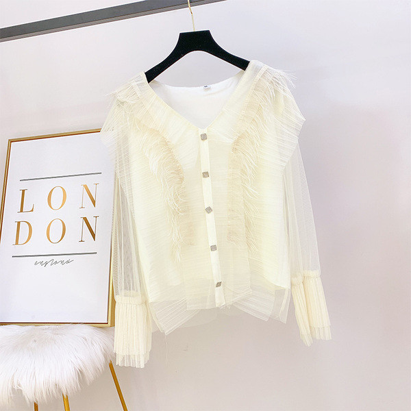 Γυναικείο πουκάμισο με κουμπιά και λαιμόκοψη σε διάφορα χρώματα