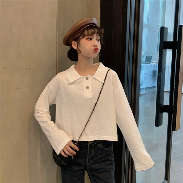 Női alkalmi rövid blúz - széles modell három színben