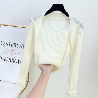 Γυναικεία μπλούζα με τετράγωνη λαιμόκοψη σε τέσσερα χρώματα