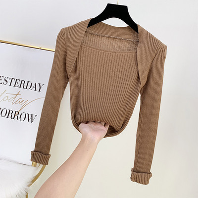 Γυναικεία μπλούζα με τετράγωνη λαιμόκοψη σε τέσσερα χρώματα